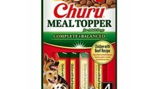 INABA Churu Meal Topper, XS-XL, Pui și Vită, plic, tub recompense fără cereale câini, (piure), 56g