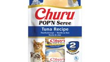 INABA Churu Pop'n Serve Ton pentru Pisici, Hrană Umedă Fără Cereale în Aspic, 70g