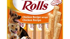 INABA Churu Rolls, XS-XL, Pui, punguță recompense fără cereale câini, semimoist, 92g