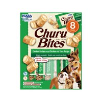 INABA Churu Rolls, XS-XL, Pui și Ton, plic, tub recompense fără cereale câini, 56g - 1