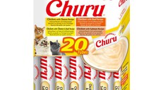 INABA Churu Varieties, Pui și Vită, cutie, tub recompense fără cereale pisici, (piure), 280g