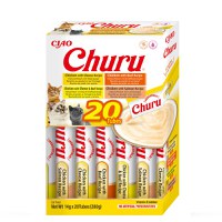 INABA Churu Varieties, Pui și Vită, cutie, tub recompense fără cereale pisici, (piure), 280g - 2