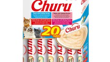 INABA Churu Varieties, Ton și Fructe de Mare, cutie, tub recompense fără cereale pisici, (piure), 280g