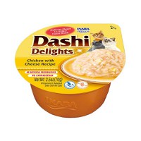 INABA Ciao Dashi, Pui și Brânză, bol hrană umedă fără cereale pisici, (în sos), 70g - 1
