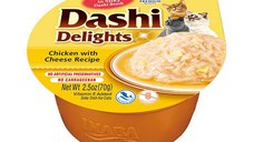 INABA Ciao Dashi, Pui și Brânză, bol hrană umedă fără cereale pisici, (în sos), 70g