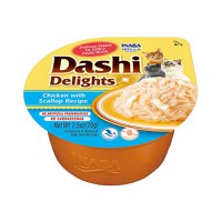 INABA Ciao Dashi, Pui și Scoici, bol hrană umedă fără cereale pisici, (în sos), 70g - 1