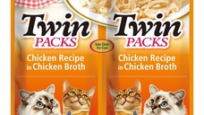INABA Ciao Twin Packs, Pui, plic hrană umedă fără cereale pisici, (topping), 80g