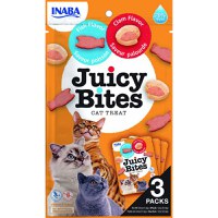 INABA Juicy Bites, Pește și Scoici, punguță, recompense fără cereale pisici, semimoist INABA Juicy Bites, Pește și Scoici, punguță, plic recompense fără cereale pisici, semimoist, 33g - 1