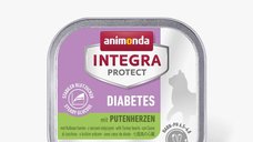 INTEGRA PROTECT Diabetes pentru Pisici - Inimi de Curcan, Dieta Veterinara, Hrană Umedă Fără Cereale, 100g