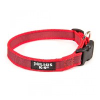 JULIUS-K9 Color & Gray, zgardă ajustabilă cu mâner câini, nylon, 20mm x 27-42cm, roșu cu gri - 3