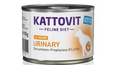 KATTOVIT Urinary pentru Pui, Dietă Veterinară, Conservă Umidă pentru Pisici, 185g