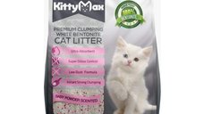 KITTYMAX Talc pentru Pisici - Așternut Igienic Aglomerant din Bentonită, Fără Praful, 10L