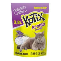 KOTIX, Lavanda, așternut igienic pisici, granule, silicat, neaglomerant, fără praf, 3.8l - 1