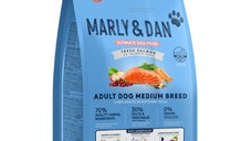 MARLY&DAN Adult Medium Breed, M, Somon, hrană uscată fără cereale câini, 4kg
