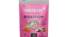 MARLY&DAN Digestion, Somon, punguță recompense funcționale fără cereale pisici, sistem digestiv, 40g