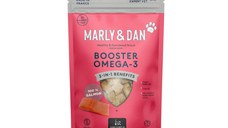 MARLY&DAN Skin & Coat Booster Omega3, Somon, punguță recompense funcționale monoproteică fără cereale pisici, piele & blană, 40g