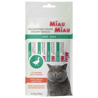 MIAU MIAU Creamy Snacks, Rață, recompense fără cereale pisici, (piure), 60g - 1