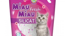 MIAU MIAU, Fresh, așternut igienic pisici, granule, silicat, neaglomerant, neutralizare mirosuri, 8l
