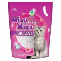 MIAU MIAU, Fresh, așternut igienic pisici, granule, silicat, neaglomerant, neutralizare mirosuri, 8l - 2