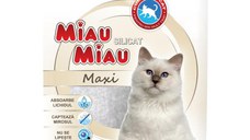 MIAU MIAU Maxi, neparfumat, așternut igienic pisici, granule, silicat, neaglomerant, neutralizare mirosuri, 15l