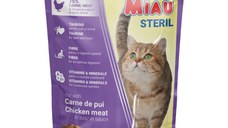 MIAU MIAU Sterilised, Pui, plic hrană umedă pisici sterilizate, (în sos), 100g