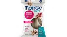 MONGE Gift Puppy&Junior Medium and Maxi Dental Sticks, M-XL, Porc și Gheara Diavolului, punguță recompense funcționale fără cereale câini junior, 210g