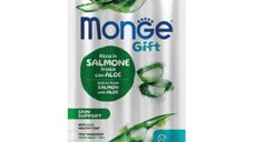 MONGE Gift Skin Support pentru Câini, XS-XL, Somon si Aloe Vera, Punguță 45g Fără Cereale pentru Piele si Blană