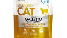 MONGE Grill Sterilised, Cocos, plic hrană umedă fără cereale pisici sterilizate, obezitate, (în aspic), 85g