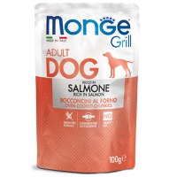 MONGE Grill, XS-XL, Somon, plic hrană umedă câini, (în suc propriu), 100g - 2