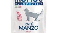 MONGE Monoprotein Sterilised, Vită, plic hrană umedă monoproteică fără cereale pisici sterilizate, (pate), 85g