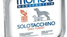 MONGE Monoprotein, XS-XL, Curcan, tăviță hrană umedă monoproteică fără cereale câini, (pate), 150g