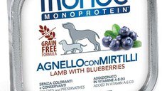 MONGE Monoprotein, XS-XL, Miel și afine, tăviță hrană umedă monoproteică fără cereale câini, (pate), 150g