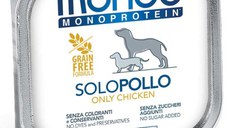 MONGE Monoprotein, XS-XL, Pui, tăviță hrană umedă monoproteică fără cereale câini, (pate), 150g