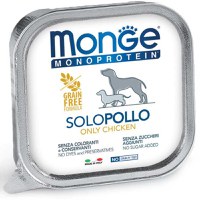 MONGE Monoprotein, XS-XL, Pui, tăviță hrană umedă monoproteică fără cereale câini, (pate), 150g - 1