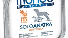 MONGE Monoprotein, XS-XL, Rață, tăviță hrană umedă monoproteică fără cereale câini, (pate), 150g