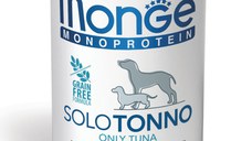 MONGE Monoprotein, XS-XL, Ton, conservă hrană umedă monoproteică fără cereale câini, (pate), 400g