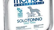 MONGE Monoprotein, XS-XL, Ton, tăviță hrană umedă monoproteică fără cereale câini, (pate), 150g