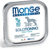 MONGE Monoprotein, XS-XL, Ton, tăviță hrană umedă monoproteică fără cereale câini, (pate), 150g - 1