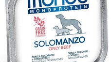 MONGE Monoprotein, XS-XL, Vită, tăviță hrană umedă monoproteică fără cereale câini, (pate), 150g