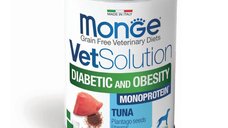 MONGE VETSOLUTION Dieta Veterinara pentru Caini Diabetici si Obezitate, Conserva Umida Fara Cereale, 400g