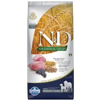 N&D Ancestral Grain Adult Medium/Maxi, M-XL, Miel și afine, hrană uscată conținut redus cereale câini, 12kg - 2