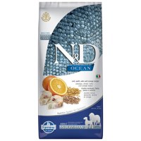 N&D Ocean Adult Medium/Maxi, M-XL, Cod și Protocală, hrană uscată fără cereale câini, 12kg - 1