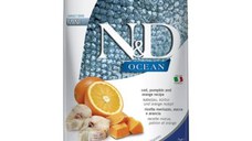 N&D Ocean Adult Mini, XS-S, Cod și dovleac, hrană uscată fără cereale câini, 7kg