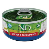 N&D Prime, Pui și Rodie, conservă hrană umedă fără cereale pisici, (în sos), 70g - 2