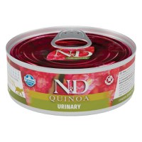 N&D Quinoa Adult Urinary, Rață, conservă hrană umedă fără cereale pisici, sistem urinar, (în sos), 80g - 2