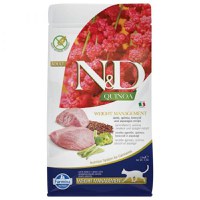 N&D Quinoa Controlul Greutatii, Miel, hrană uscată fără cereale pisici, obezitate, 1.5kg - 2