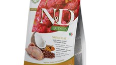 N&D Quinoa Skin & Coat, Prepeliță, hrană uscată fără cereale pisici, piele & blană, 1.5kg