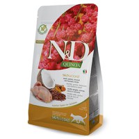 N&D Quinoa Skin & Coat, Prepeliță, hrană uscată fără cereale pisici, piele & blană, 1.5kg - 2