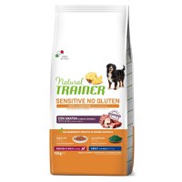 NATURAL TRAINER Sensitive No Gluten, M-XL, Rață, hrană uscată monoproteică câini, sistem digestiv, 12kg - 1