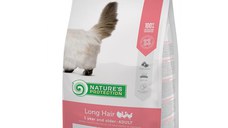 NATURES PROTECTION Long Hair, Pasăre, hrană uscată pisici cu păr lung, 7kg